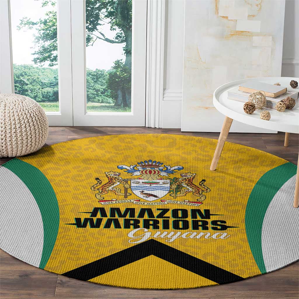Guyana Cricket Round Carpet Amazon Warriors Est 2013 Version - Wonder Print Shop
