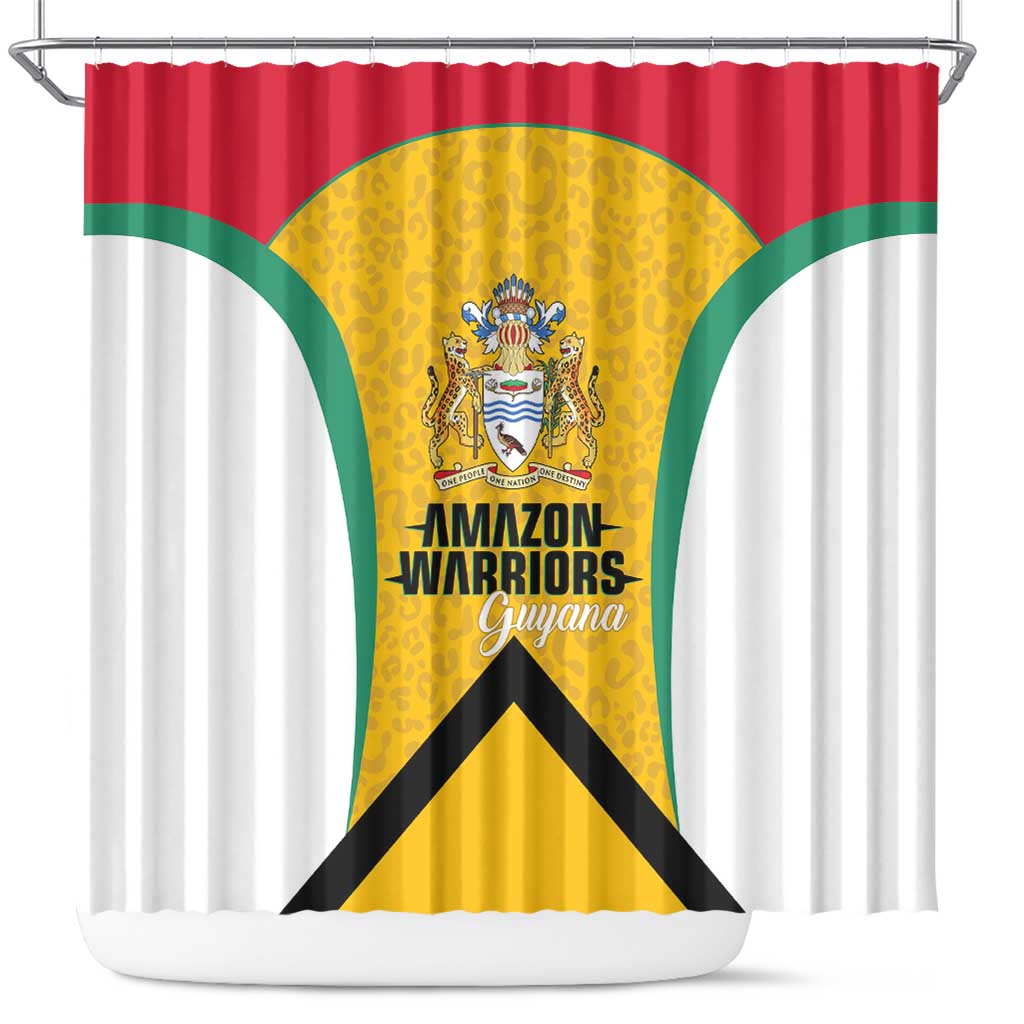 Guyana Cricket Shower Curtain Amazon Warriors Est 2013 Version - Wonder Print Shop