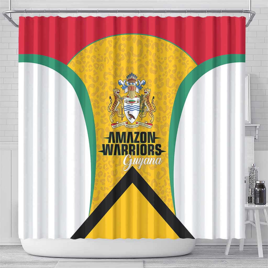 Guyana Cricket Shower Curtain Amazon Warriors Est 2013 Version - Wonder Print Shop
