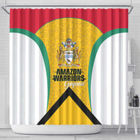 Guyana Cricket Shower Curtain Amazon Warriors Est 2013 Version - Wonder Print Shop