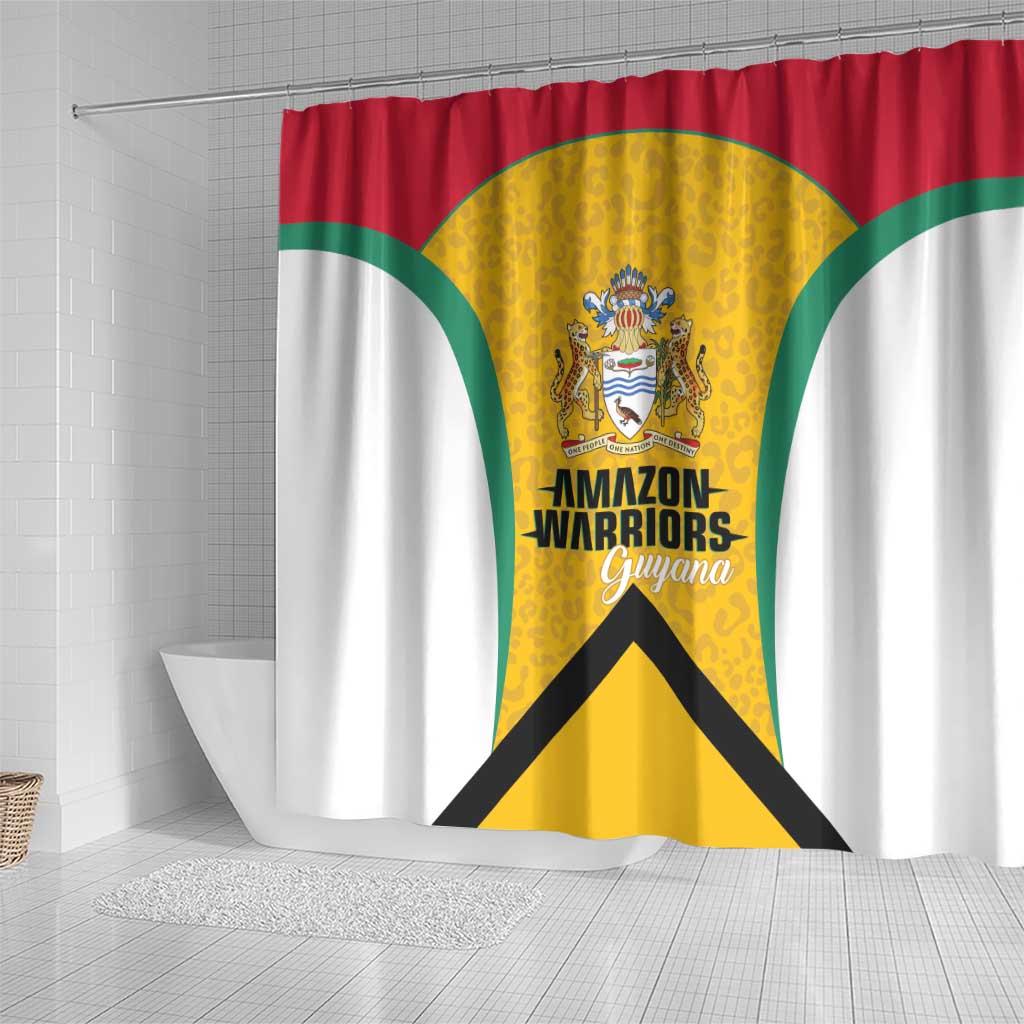 Guyana Cricket Shower Curtain Amazon Warriors Est 2013 Version - Wonder Print Shop