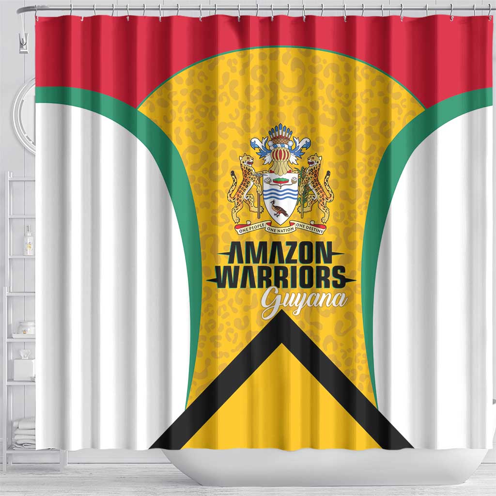 Guyana Cricket Shower Curtain Amazon Warriors Est 2013 Version - Wonder Print Shop