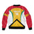 Guyana Cricket Custom Sleeve Zip Bomber Jacket Amazon Warriors Est 2013 Version - Wonder Print Shop