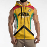 Guyana Cricket Custom Sleeveless Zip Hoodie Amazon Warriors Est 2013 Version - Wonder Print Shop