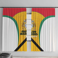 Guyana Cricket Window Curtain Amazon Warriors Est 2013 Version - Wonder Print Shop