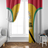 Guyana Cricket Window Curtain Amazon Warriors Est 2013 Version - Wonder Print Shop