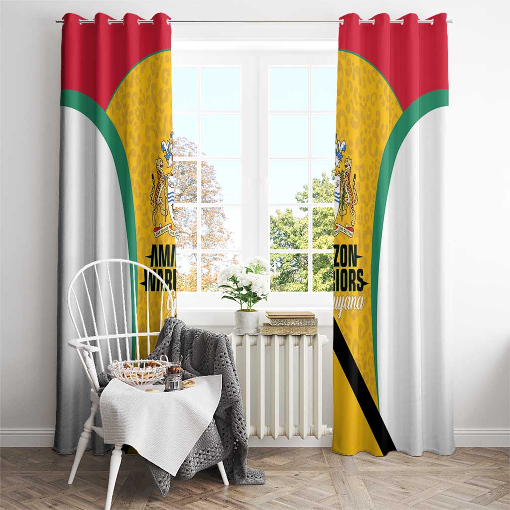 Guyana Cricket Window Curtain Amazon Warriors Est 2013 Version - Wonder Print Shop