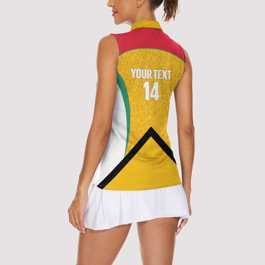 Guyana Cricket Custom Women Sleeveless Polo Shirt Amazon Warriors Est 2013 Version - Wonder Print Shop