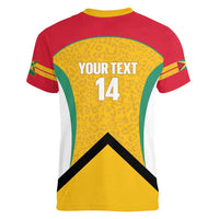 Guyana Cricket Custom Women V-Neck T-Shirt Amazon Warriors Est 2013 Version - Wonder Print Shop