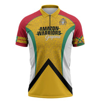 Guyana Cricket Custom Zipper Polo Shirt Amazon Warriors Est 2013 Version - Wonder Print Shop