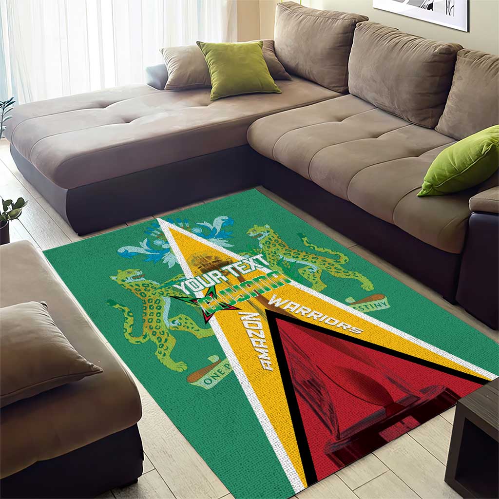 Custom Guyana Cricket Amazon Warriors Area Rug Flag Style - Wonder Print Shop