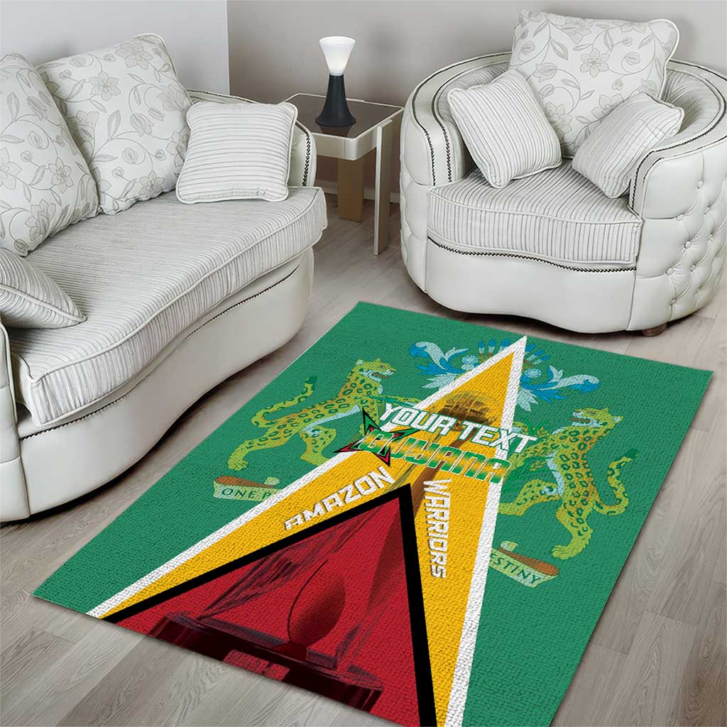 Custom Guyana Cricket Amazon Warriors Area Rug Flag Style - Wonder Print Shop