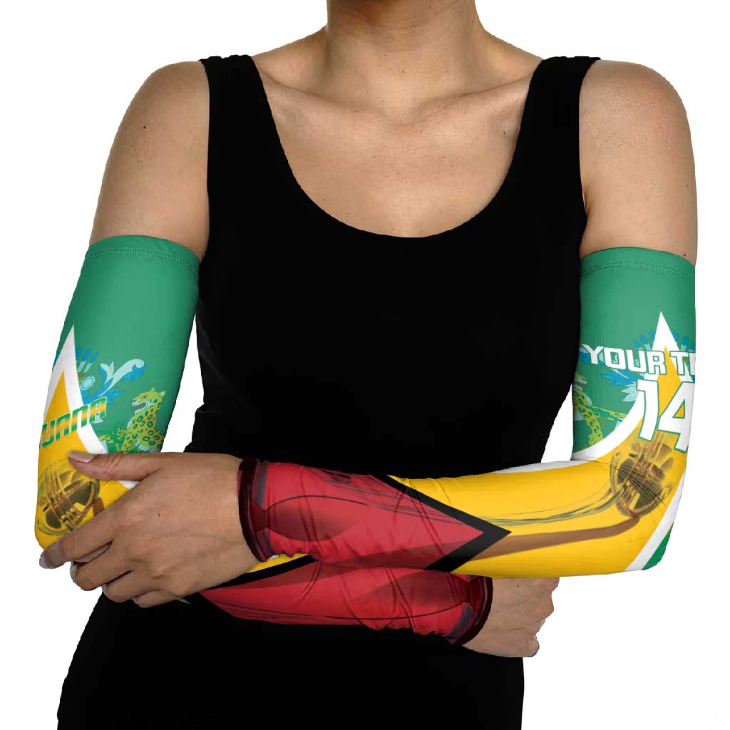 Custom Guyana Cricket Amazon Warriors Arm Sleeves Flag Style - Wonder Print Shop