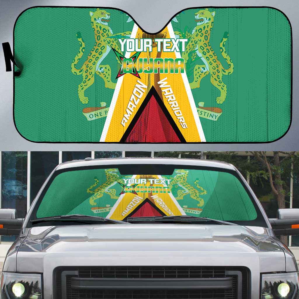 Custom Guyana Cricket Amazon Warriors Auto Sun Shade Flag Style - Wonder Print Shop