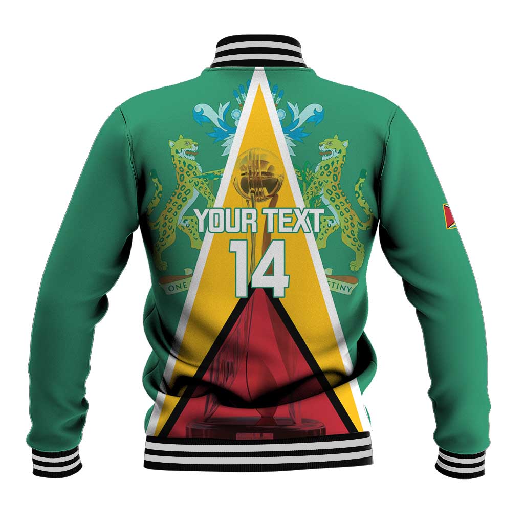 Custom Guyana Cricket Amazon Warriors Baseball Jacket Flag Style - Wonder Print Shop