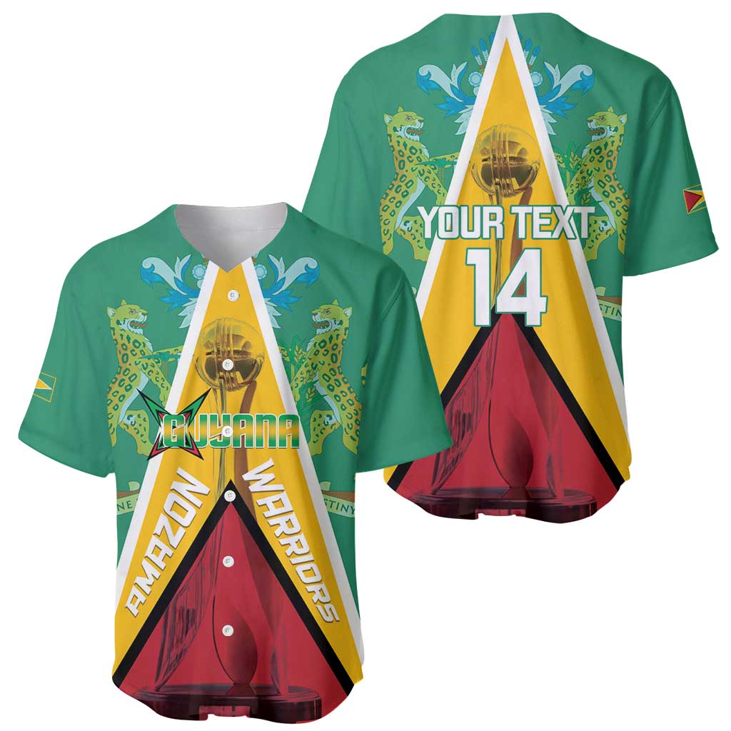 Custom Guyana Cricket Amazon Warriors Baseball Jersey Flag Style - Wonder Print Shop