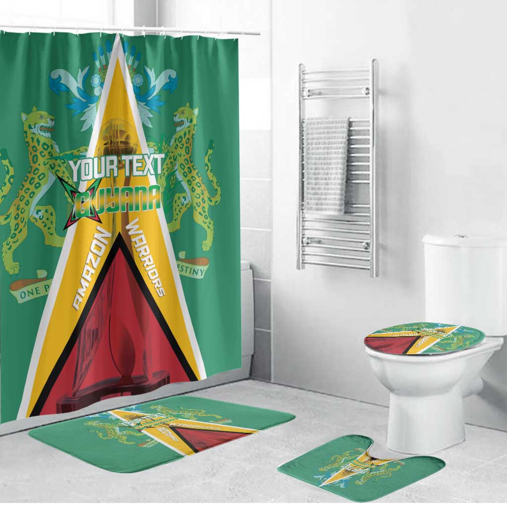 Custom Guyana Cricket Amazon Warriors Bathroom Set Flag Style - Wonder Print Shop
