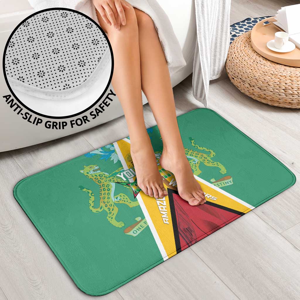 Custom Guyana Cricket Amazon Warriors Bathroom Set Flag Style - Wonder Print Shop