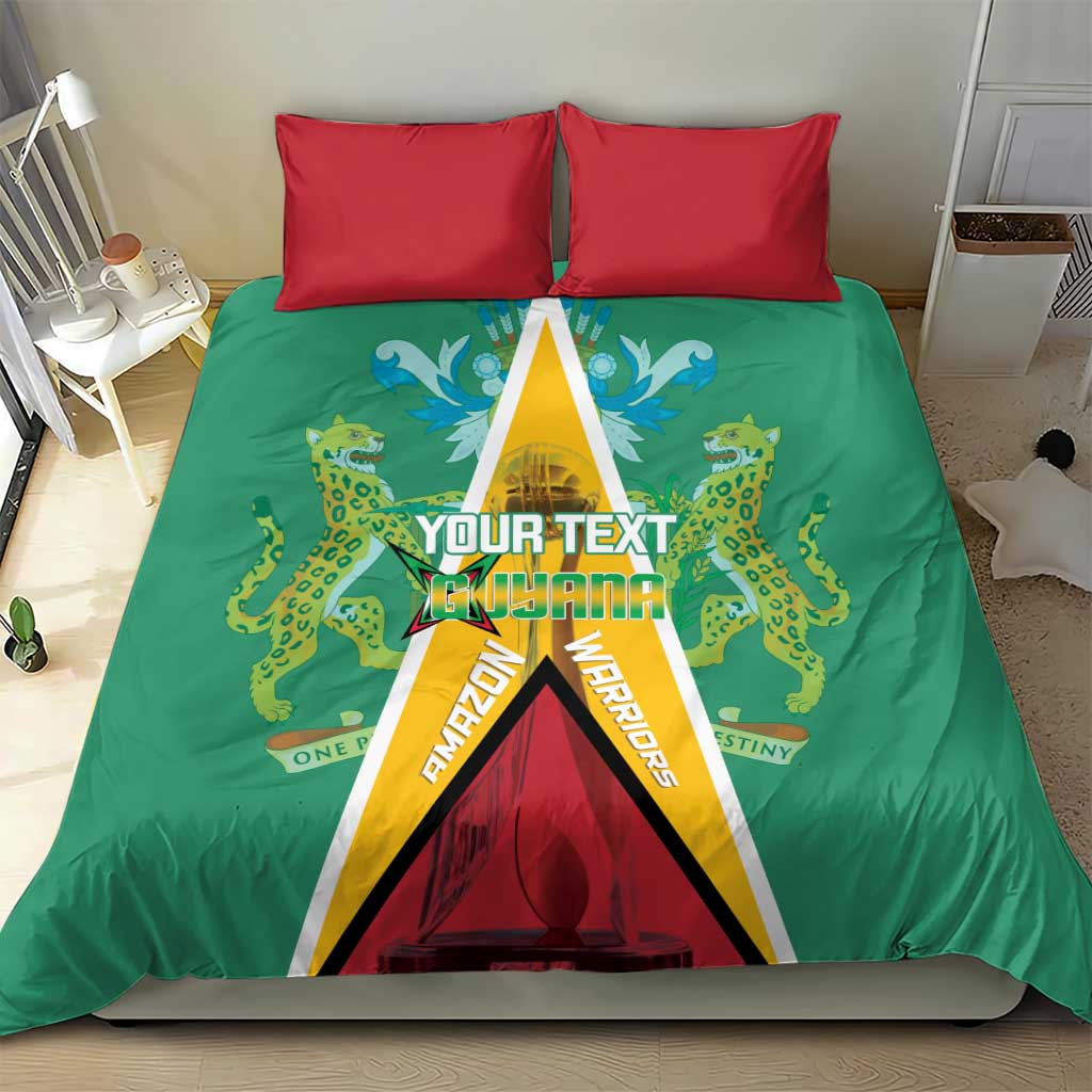 Custom Guyana Cricket Amazon Warriors Bedding Set Flag Style - Wonder Print Shop