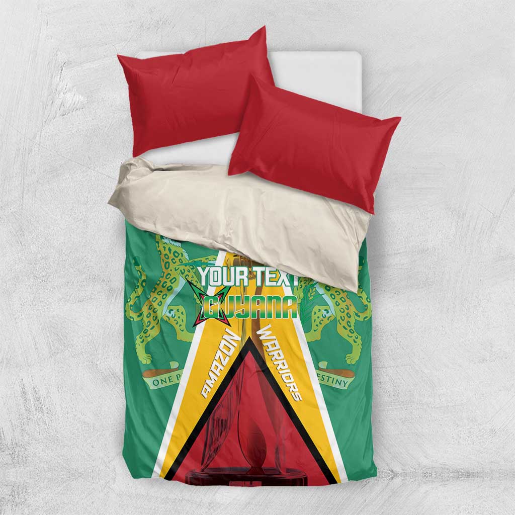 Custom Guyana Cricket Amazon Warriors Bedding Set Flag Style - Wonder Print Shop