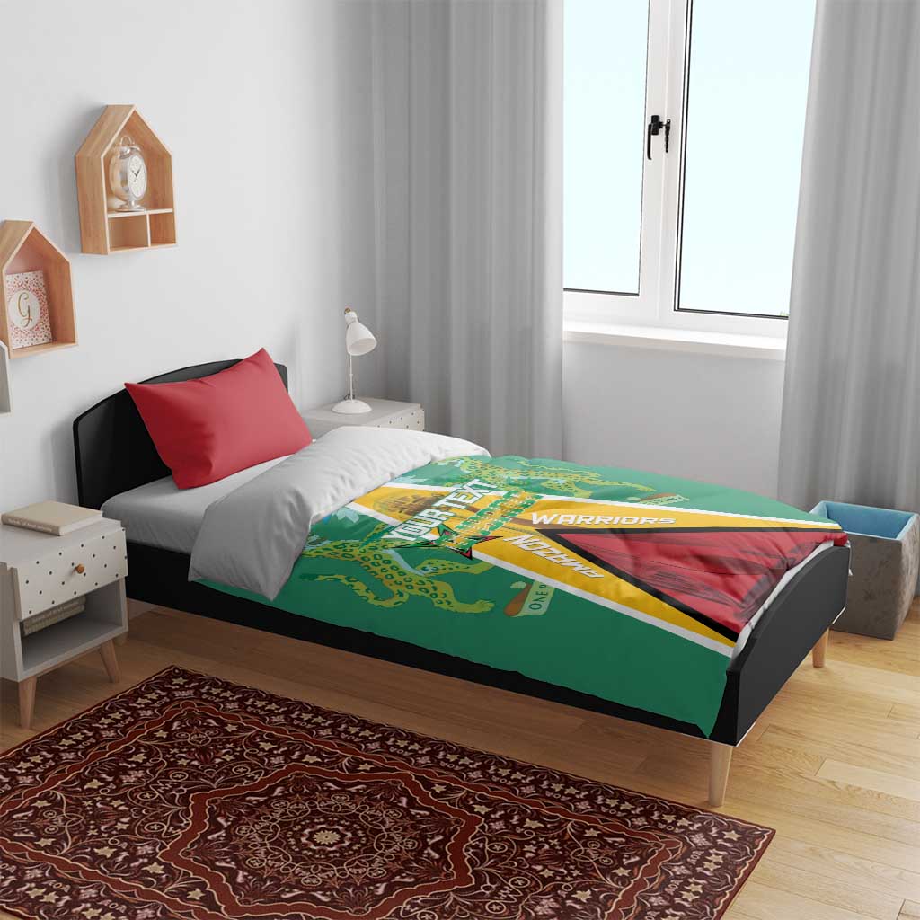 Custom Guyana Cricket Amazon Warriors Bedding Set Flag Style - Wonder Print Shop