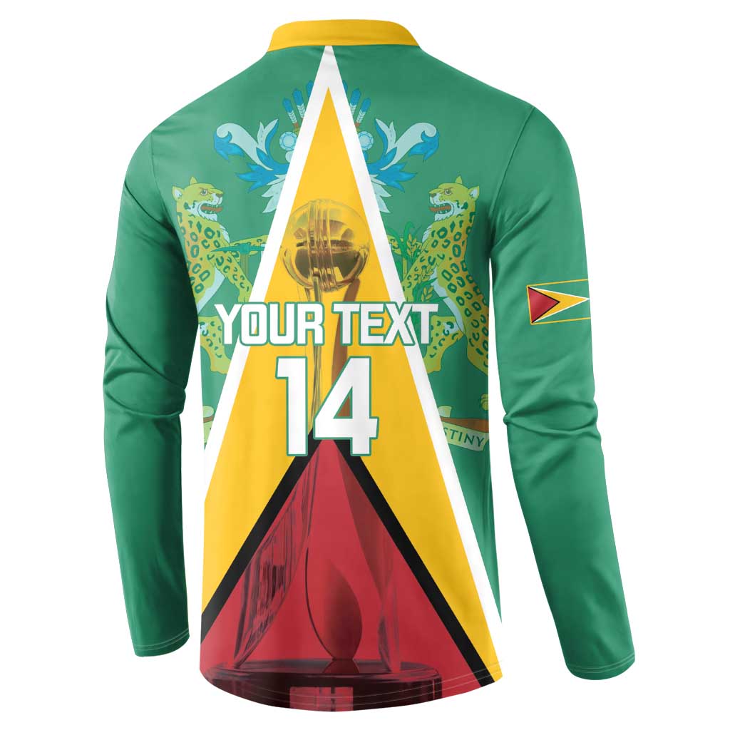 Custom Guyana Cricket Amazon Warriors Button Sweatshirt Flag Style - Wonder Print Shop