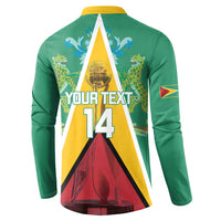 Custom Guyana Cricket Amazon Warriors Button Sweatshirt Flag Style - Wonder Print Shop