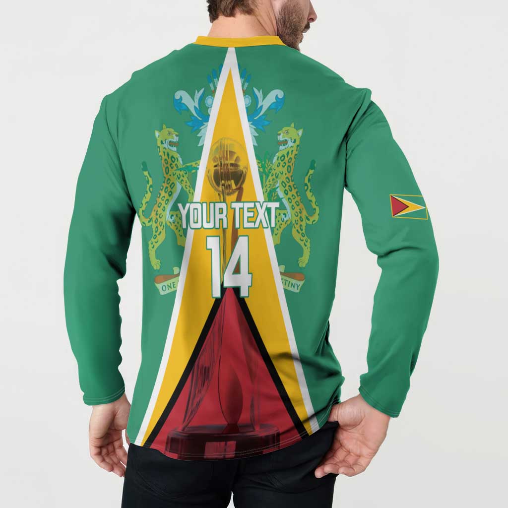 Custom Guyana Cricket Amazon Warriors Button Sweatshirt Flag Style - Wonder Print Shop