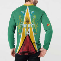 Custom Guyana Cricket Amazon Warriors Button Sweatshirt Flag Style - Wonder Print Shop