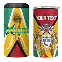 Custom Guyana Cricket Amazon Warriors 4 in 1 Can Cooler Tumbler Flag Style - Wonder Print Shop