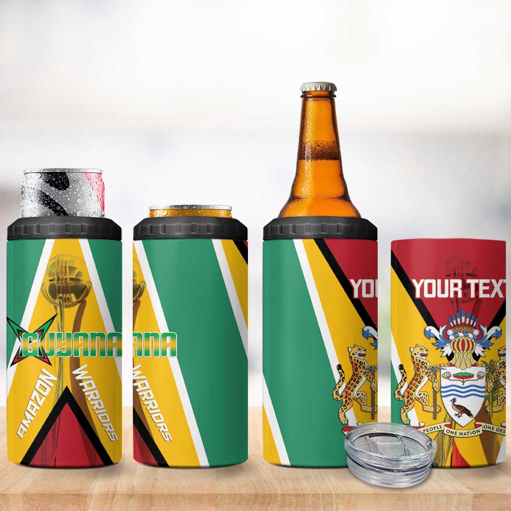 Custom Guyana Cricket Amazon Warriors 4 in 1 Can Cooler Tumbler Flag Style - Wonder Print Shop