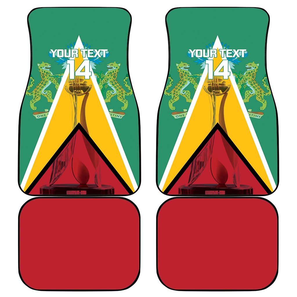 Custom Guyana Cricket Amazon Warriors Car Mats Flag Style - Wonder Print Shop