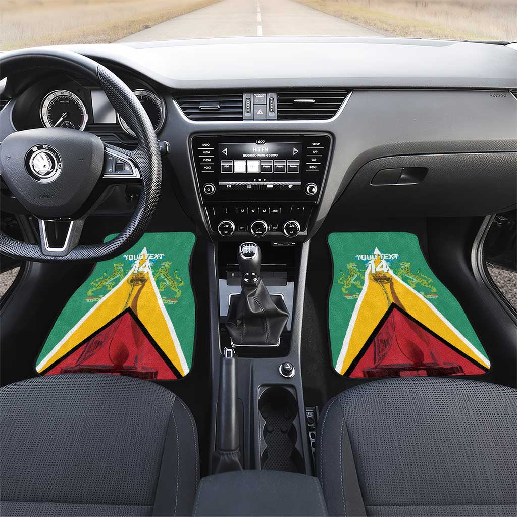 Custom Guyana Cricket Amazon Warriors Car Mats Flag Style - Wonder Print Shop