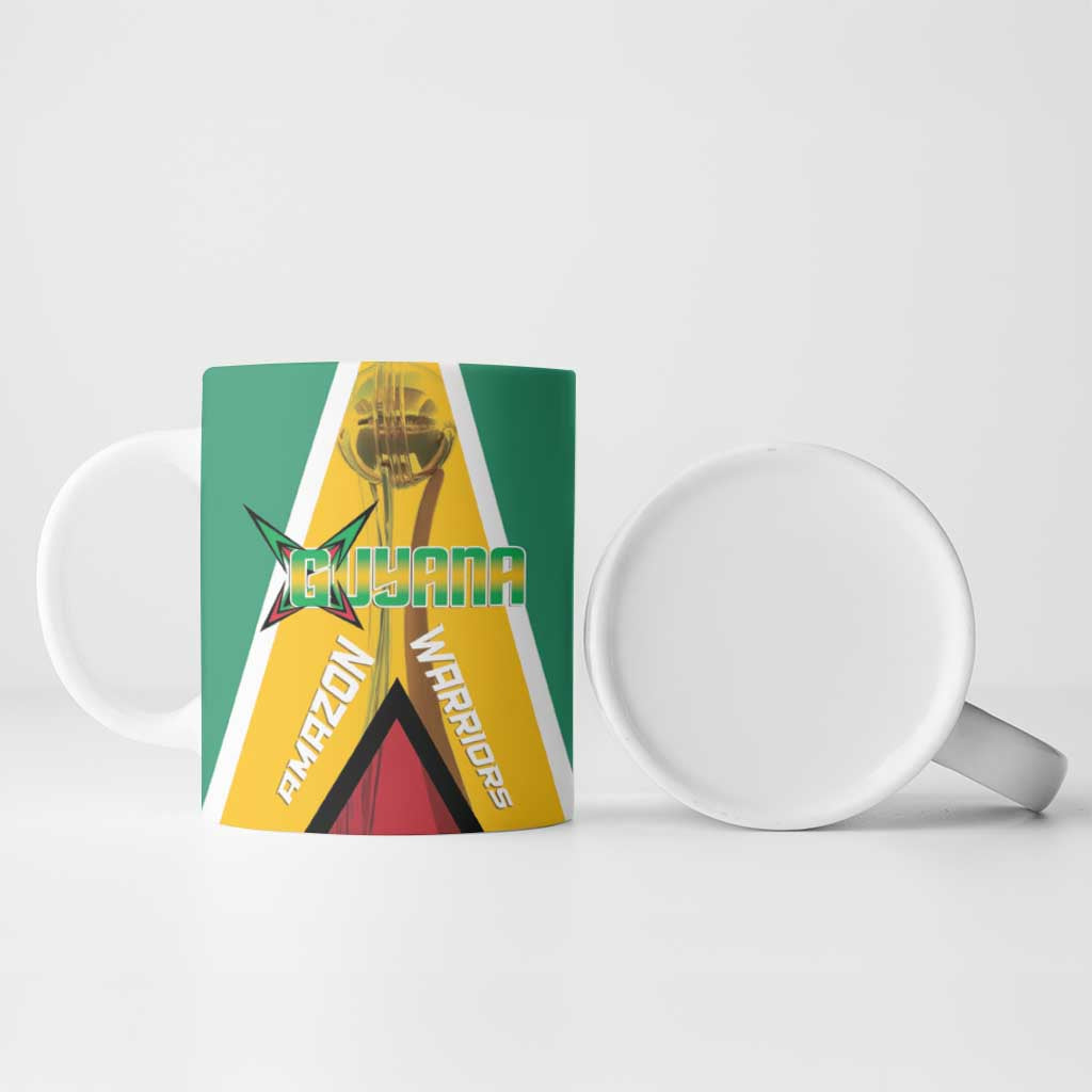 Custom Guyana Cricket Amazon Warriors Ceramic Mug Flag Style - Wonder Print Shop