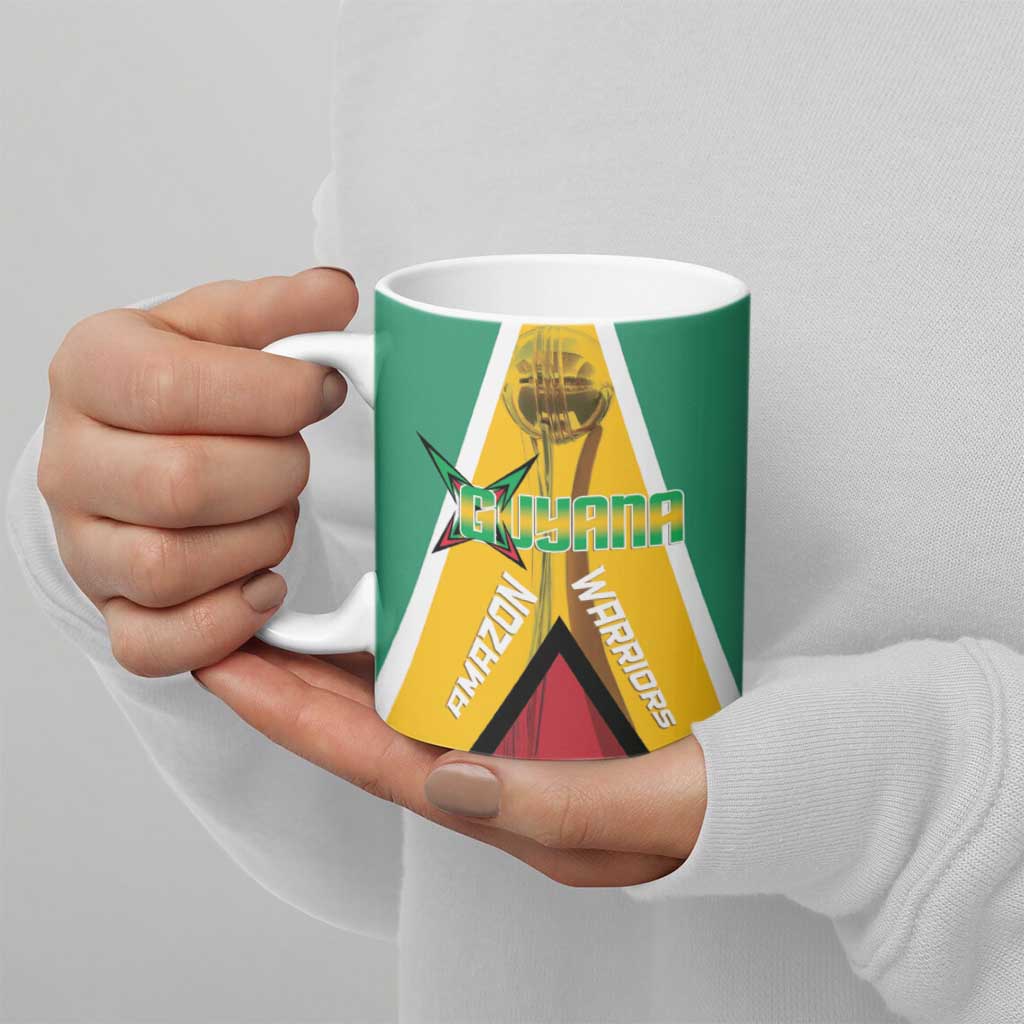 Custom Guyana Cricket Amazon Warriors Ceramic Mug Flag Style - Wonder Print Shop