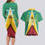Custom Guyana Cricket Amazon Warriors Couples Matching Long Sleeve Bodycon Dress and Hawaiian Shirt Flag Style - Wonder Print Shop