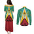 Custom Guyana Cricket Amazon Warriors Couples Matching Puletasi and Long Sleeve Button Shirt Flag Style - Wonder Print Shop