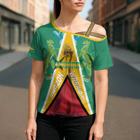 Custom Guyana Cricket Amazon Warriors Cross Shoulder Shirt Flag Style - Wonder Print Shop