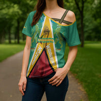 Custom Guyana Cricket Amazon Warriors Cross Shoulder Shirt Flag Style - Wonder Print Shop