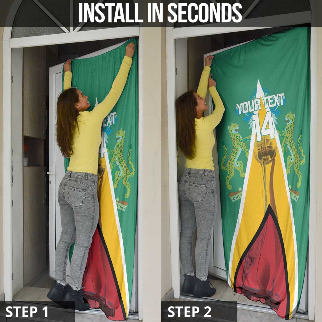 Custom Guyana Cricket Amazon Warriors Door Cover Flag Style - Wonder Print Shop
