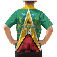 Custom Guyana Cricket Amazon Warriors Family Matching Mermaid Dress and Hawaiian Shirt Flag Style - Wonder Print Shop