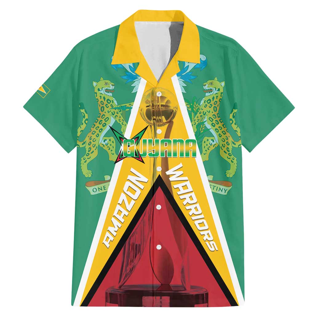 Custom Guyana Cricket Amazon Warriors Family Matching Mermaid Dress and Hawaiian Shirt Flag Style - Wonder Print Shop