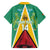 Custom Guyana Cricket Amazon Warriors Family Matching Off The Shoulder Long Sleeve Dress and Hawaiian Shirt Flag Style - Wonder Print Shop