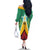 Custom Guyana Cricket Amazon Warriors Family Matching Off The Shoulder Long Sleeve Dress and Hawaiian Shirt Flag Style - Wonder Print Shop