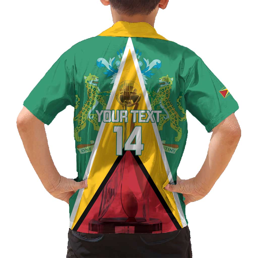 Custom Guyana Cricket Amazon Warriors Family Matching Off Shoulder Short Dress and Hawaiian Shirt Flag Style - Wonder Print Shop