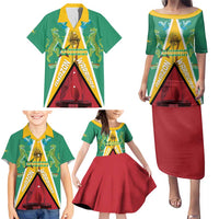 Custom Guyana Cricket Amazon Warriors Family Matching Puletasi and Hawaiian Shirt Flag Style - Wonder Print Shop