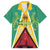 Custom Guyana Cricket Amazon Warriors Family Matching Short Sleeve Bodycon Dress and Hawaiian Shirt Flag Style - Wonder Print Shop