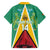 Custom Guyana Cricket Amazon Warriors Family Matching Short Sleeve Bodycon Dress and Hawaiian Shirt Flag Style - Wonder Print Shop