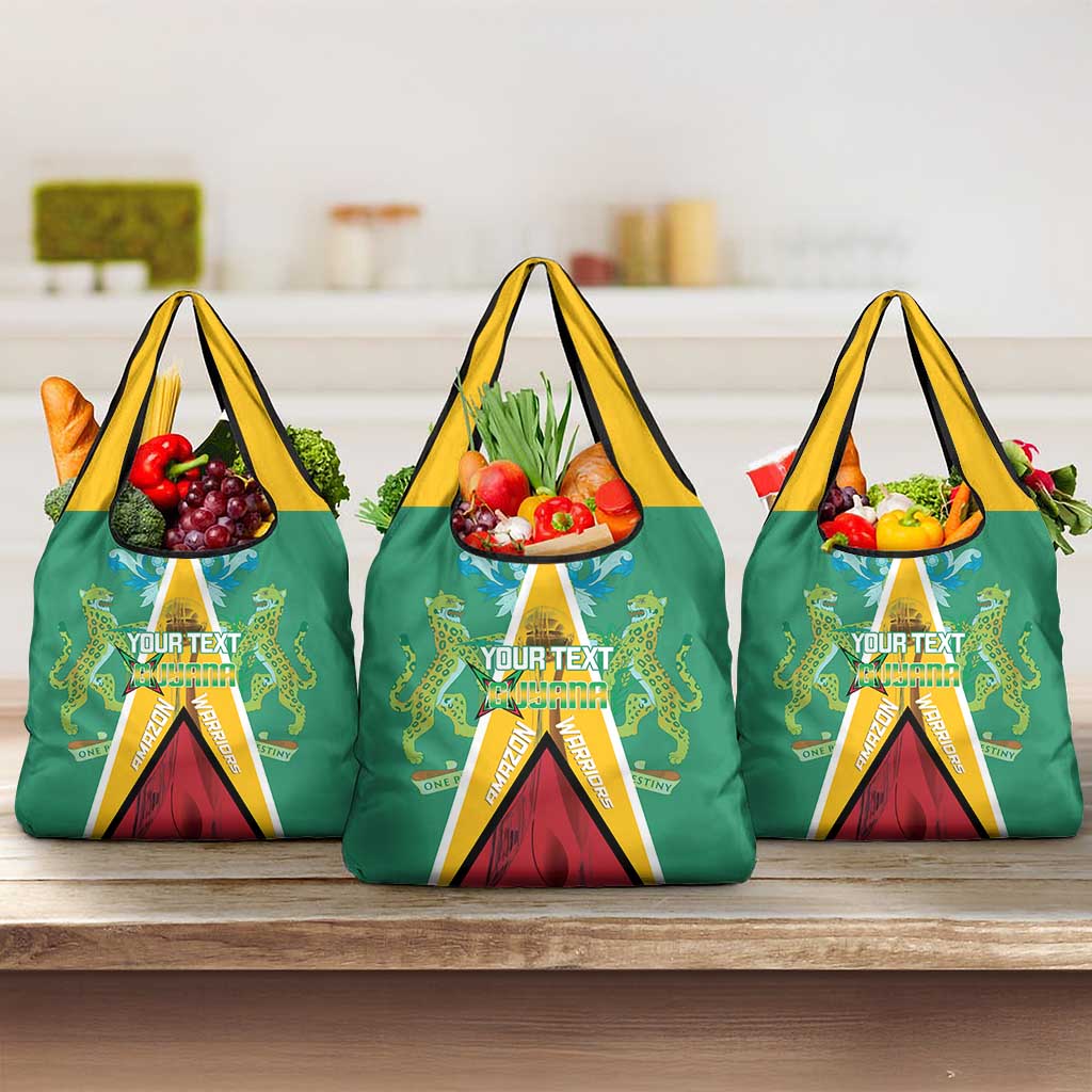 Custom Guyana Cricket Amazon Warriors Grocery Bag Flag Style - Wonder Print Shop