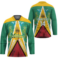 Custom Guyana Cricket Amazon Warriors Hockey Jersey Flag Style - Wonder Print Shop